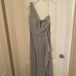 Celebrate DB Studio One-Shoulder Bridesmaid Dress in Dusty Sage
